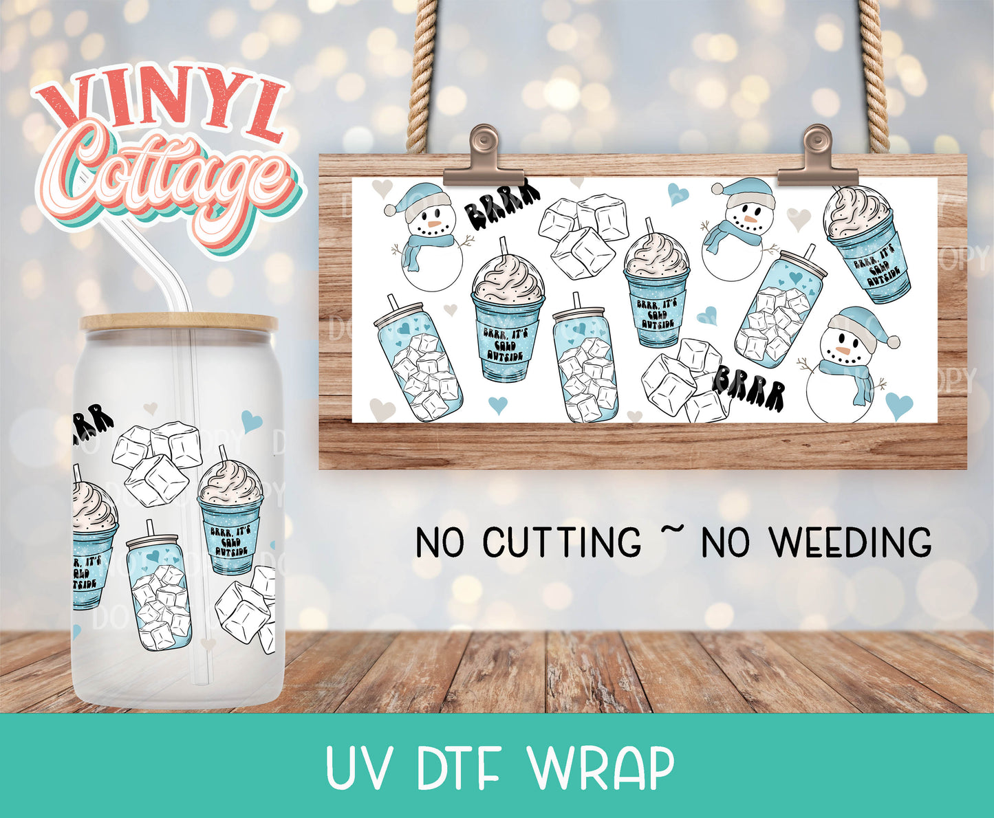 54UV ~  UV DTF Wrap ~ Its Cold Outside