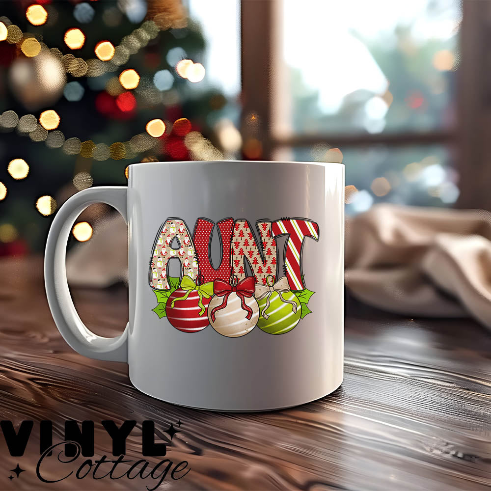 Christmas Bell ~ Aunt ~ UV DTF DECAL