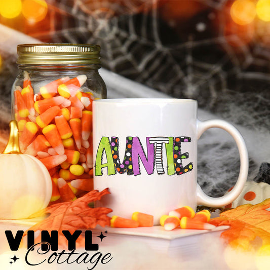 Halloween Name Cups ~ Auntie ~ UV DTF DECAL