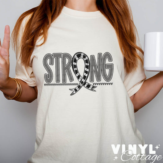 Strong Ribbon ~ Black ~ DTF Transfer