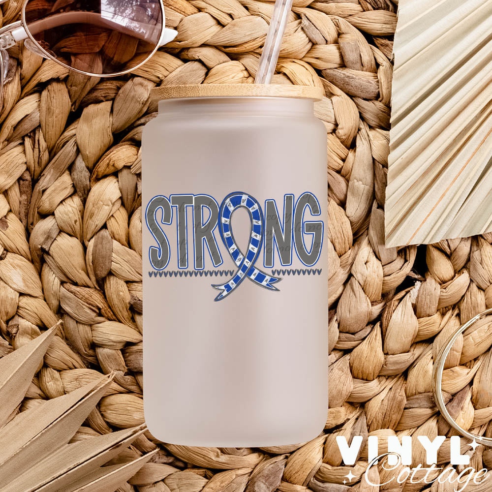 Strong Ribbon ~ Blue ~ UV DTF DECAL