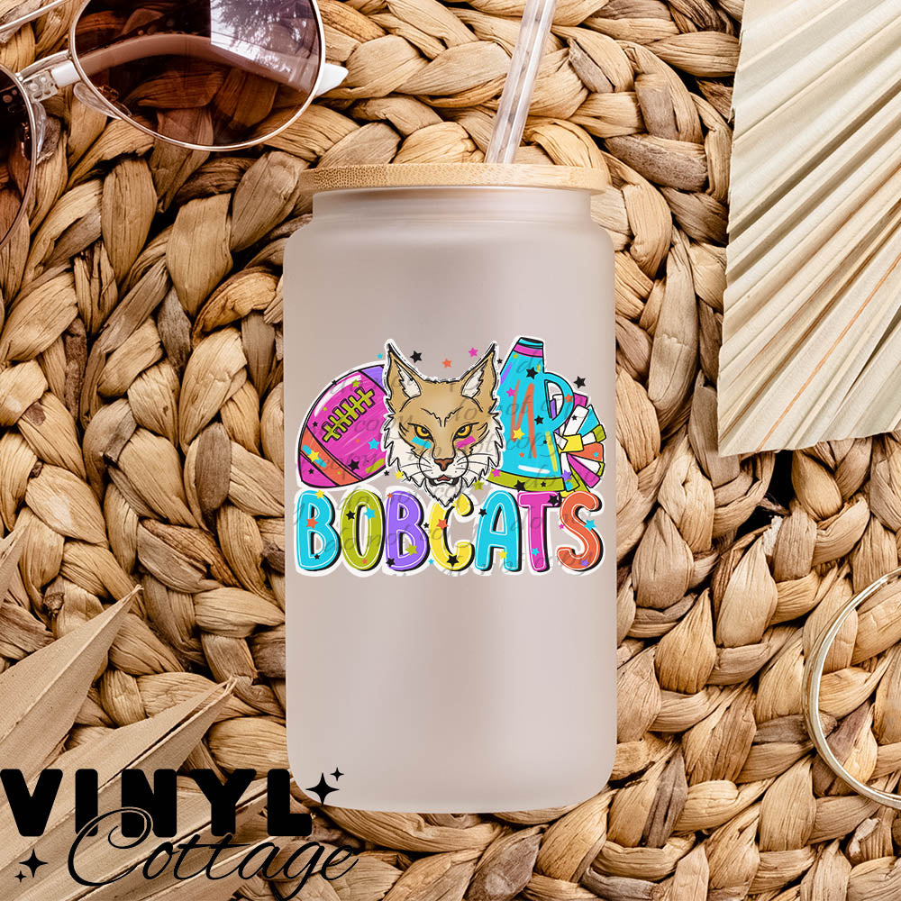 Bright Mascots ~ Bobcats ~ UV DTF DECAL