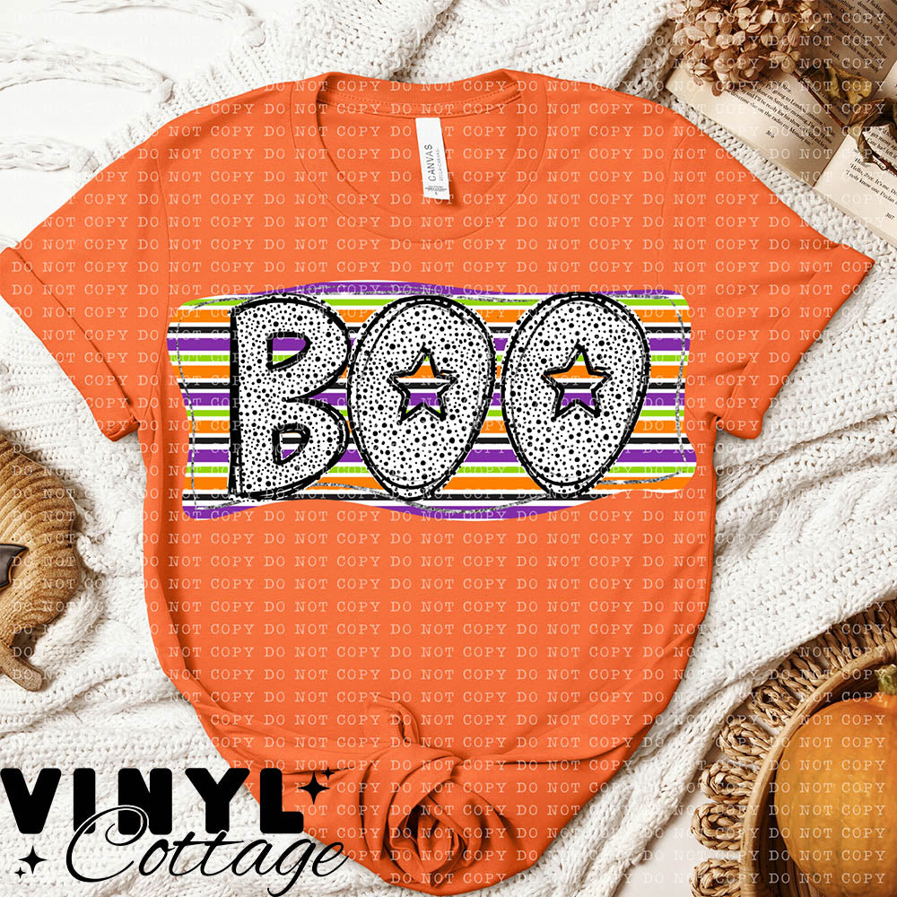 Dotted Halloween ~ Boo ~ DTF Transfer