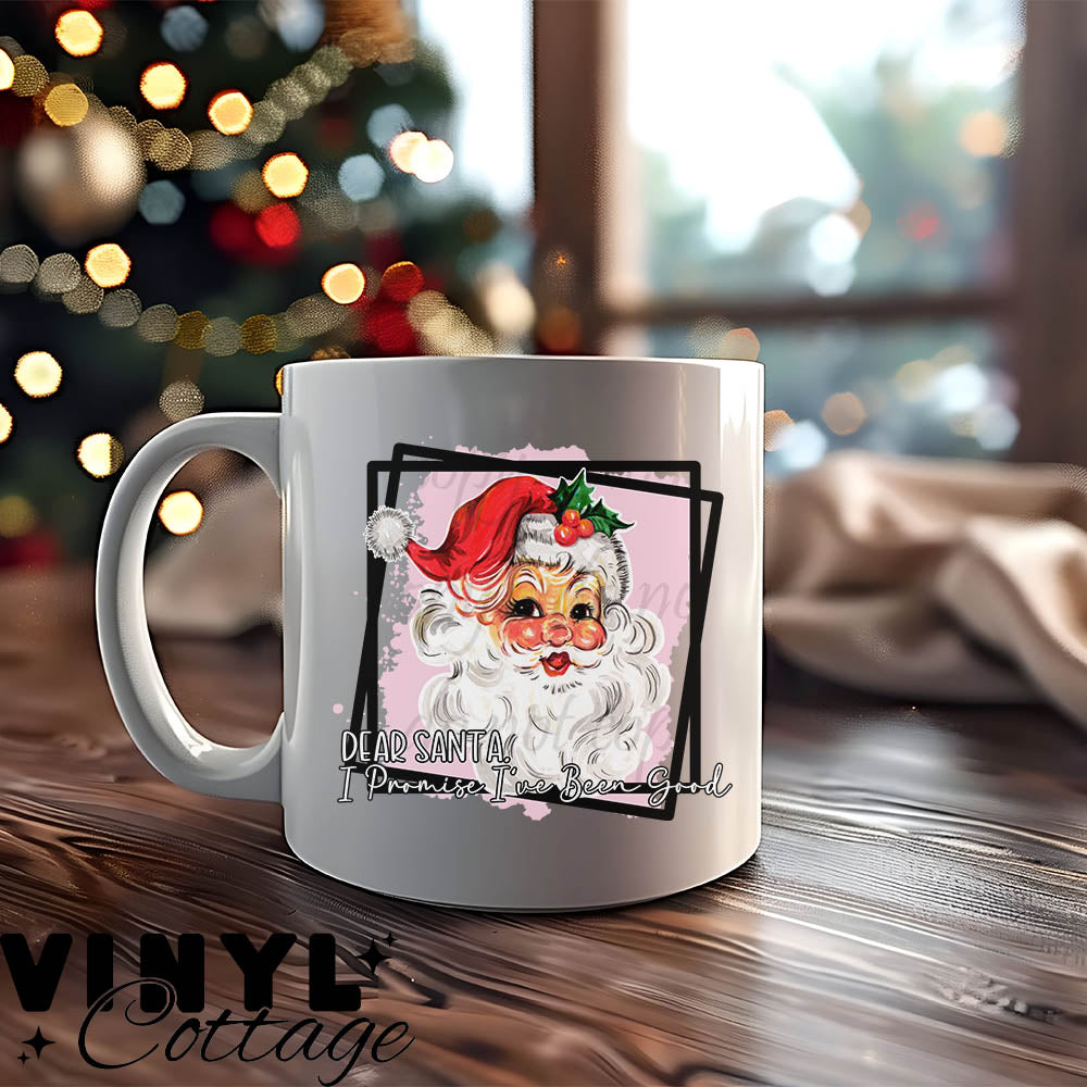 Dear Santa Pink ~ UV DTF DECAL