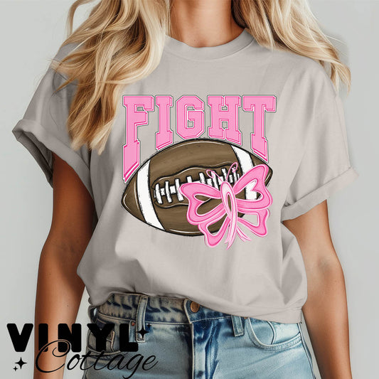 Fight Football Butterfly No Flowers ~ DTF Transfer