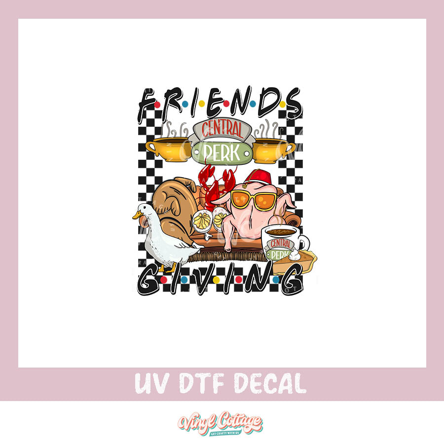 Friendsgiving Turkey ~ UV DTF DECAL