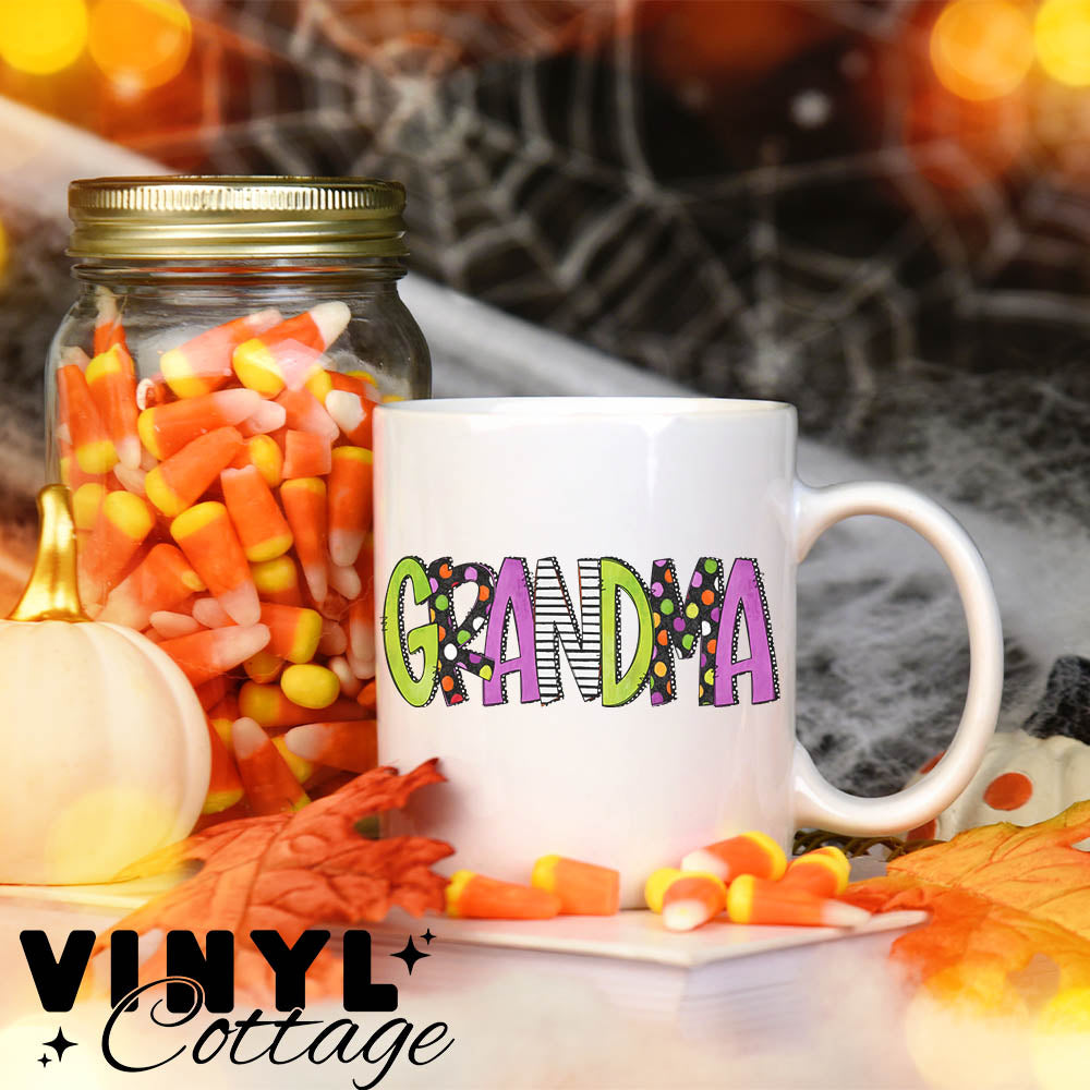 Halloween Name Cups ~ Grandma ~ UV DTF DECAL