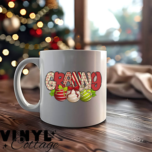 Christmas Bell ~ Granny ~ UV DTF DECAL