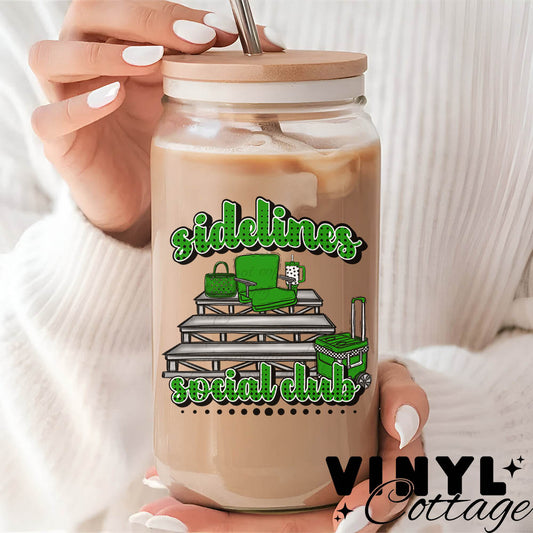 Social Sidelines ~ Green ~ UV DTF DECAL