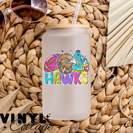 Bright Mascots ~ Hawks ~ UV DTF DECAL