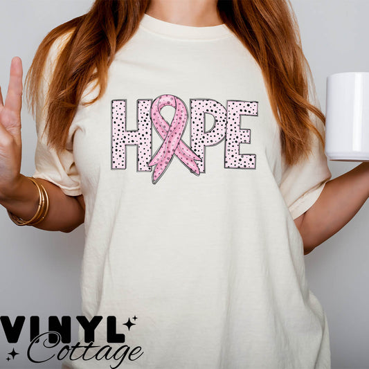 Hope Pink Ribbon ~ DTF Transfer