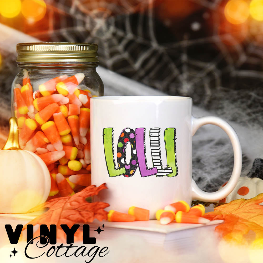 Halloween Name Cups ~ Lolli ~ UV DTF DECAL