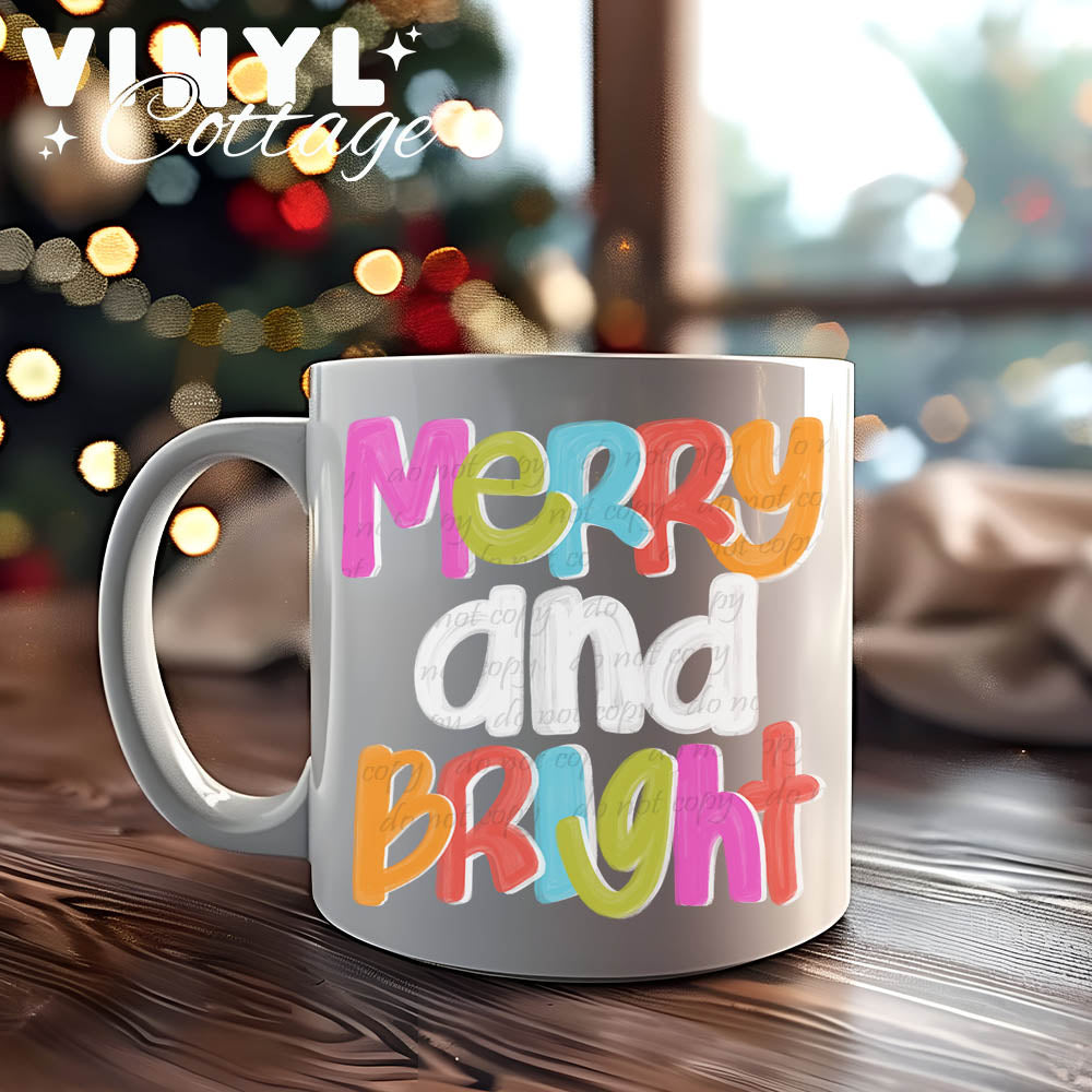 Merry and Bright ~ UV DTF DECAL