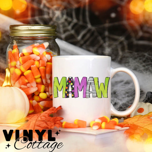 Halloween Name Cups ~ Mamaw ~ UV DTF DECAL