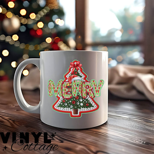 Merry Tree ~ UV DTF DECAL