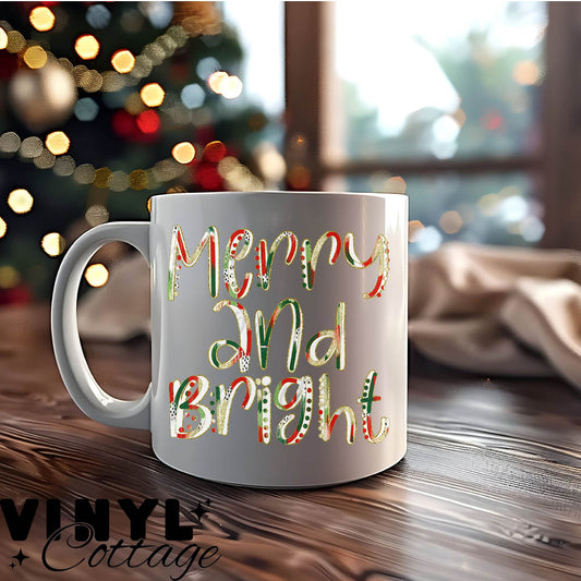 Merry and Bright ~ UV DTF DECAL