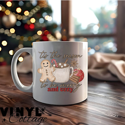 Merry and Cozy ~ UV DTF DECAL