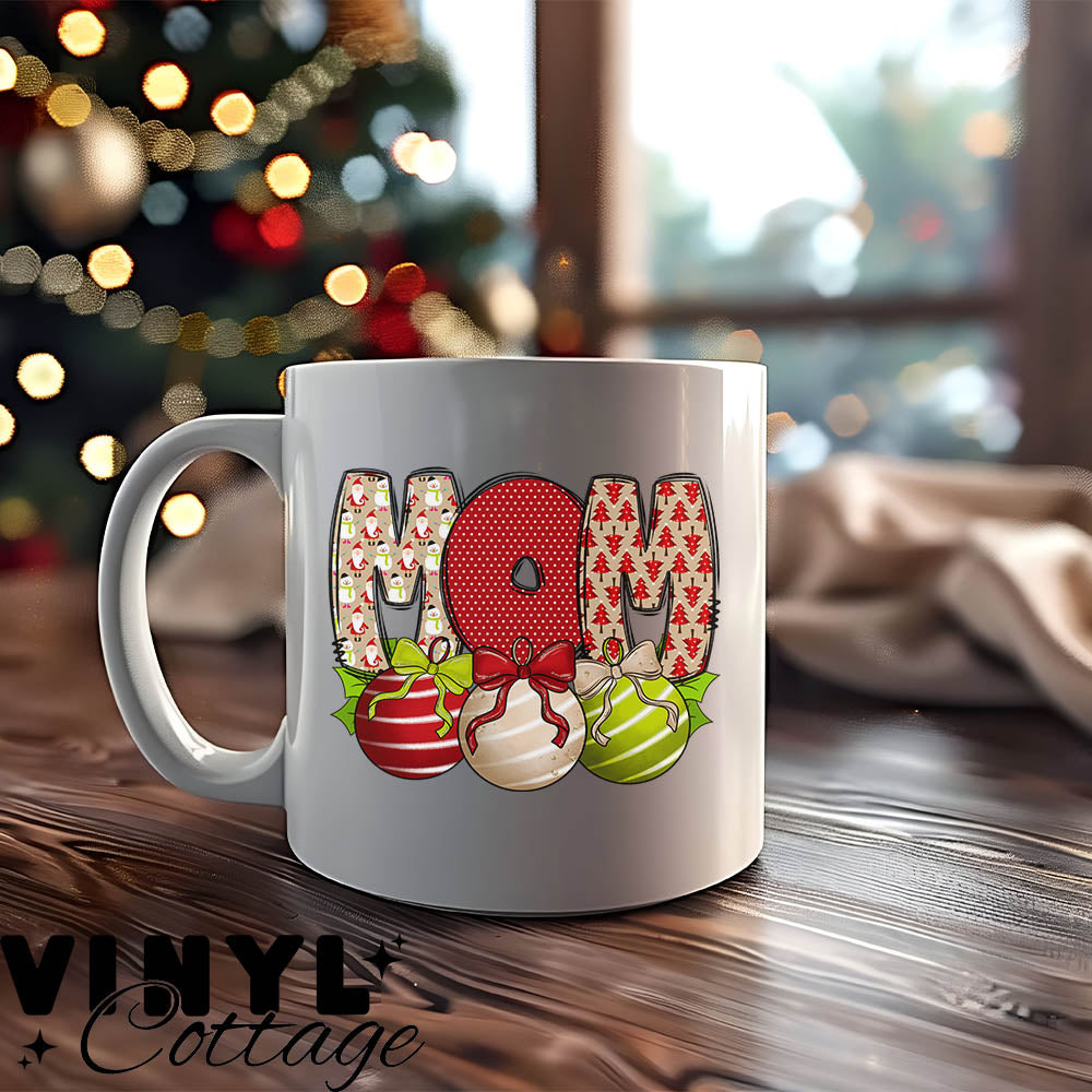 Christmas Bell ~ Mom ~ UV DTF DECAL