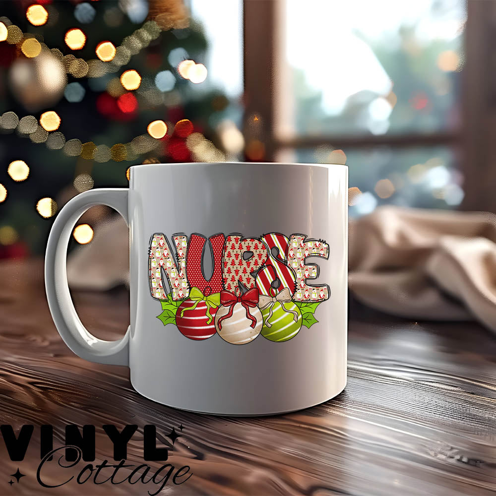 Christmas Bell ~ Nurse ~ UV DTF DECAL