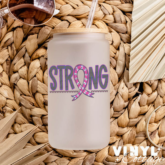 Strong Ribbon ~ Pink and Blue ~ UV DTF DECAL