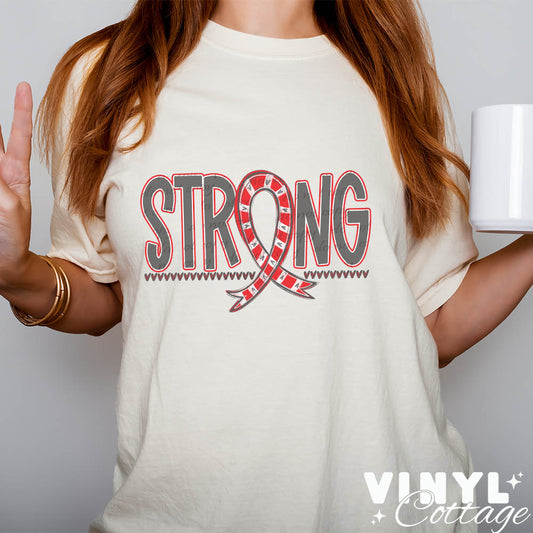 Strong Ribbon ~ Red ~ DTF Transfer