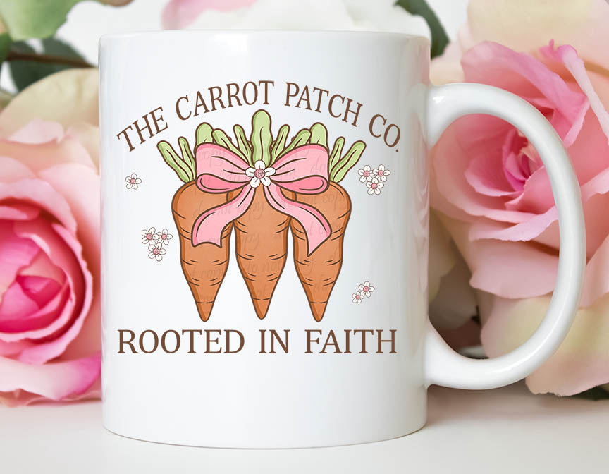 The Carrot Patch Rooted in Faith ~ UV DTF DECAL