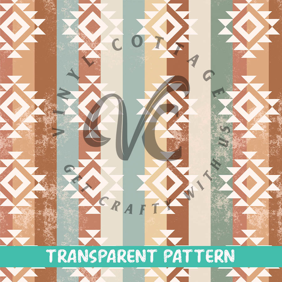 Rustic Aztec ~  TRANSPARENT VINYL ~ TP25