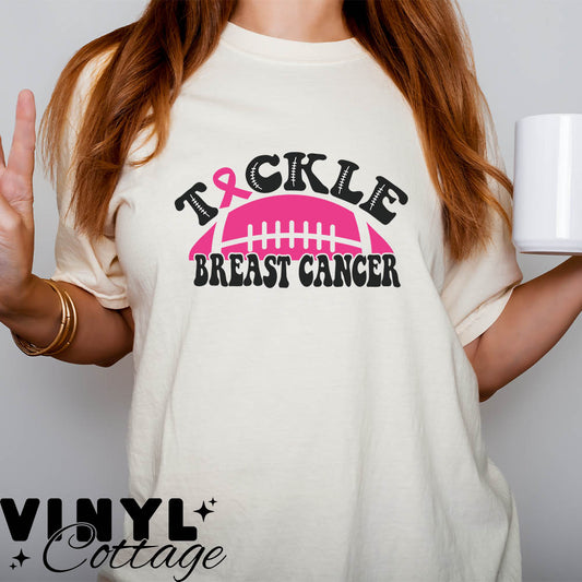 Tackle Breast Cancer Black ~ DTF Transfer