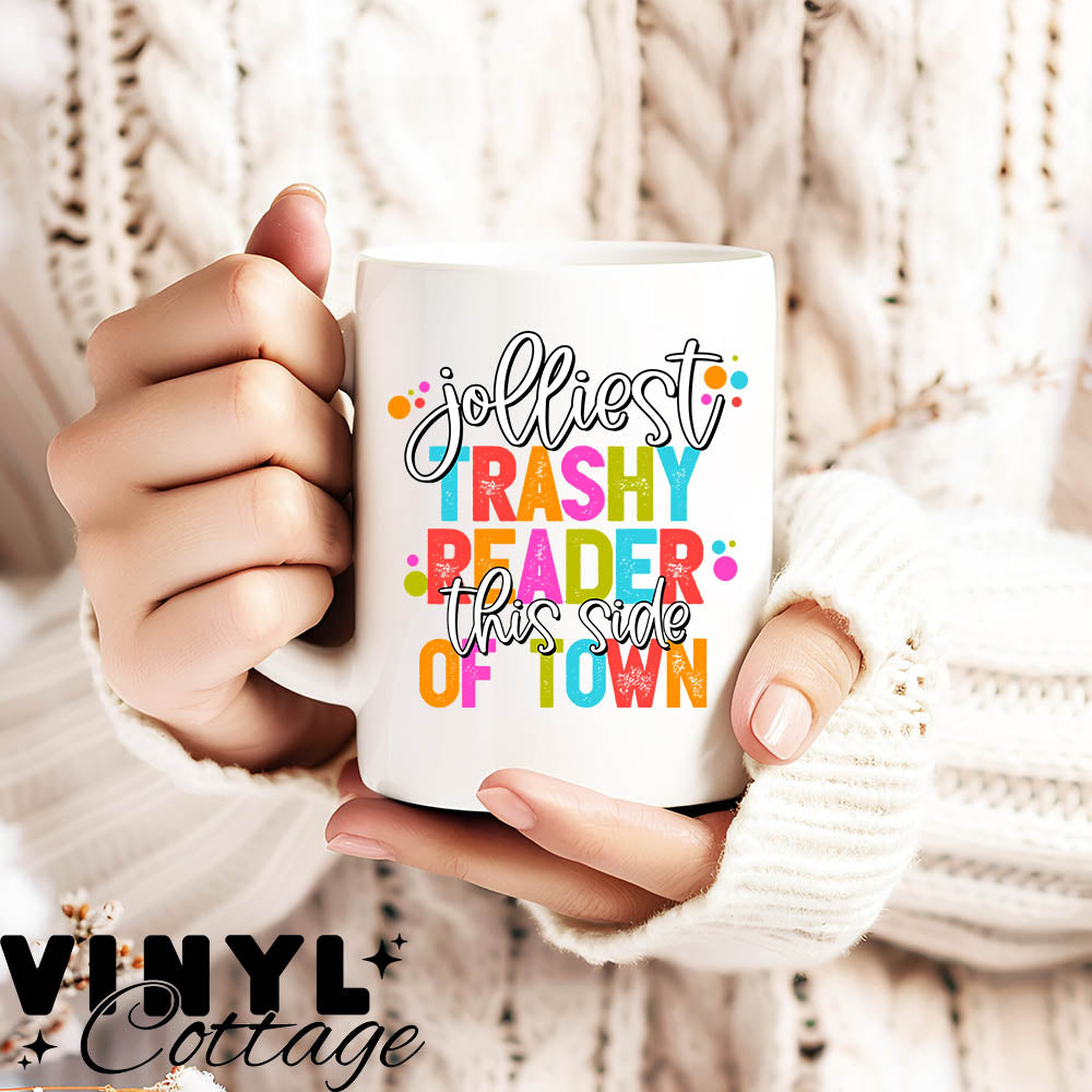 Jolliest Trashy Reader ~ UV DTF DECAL