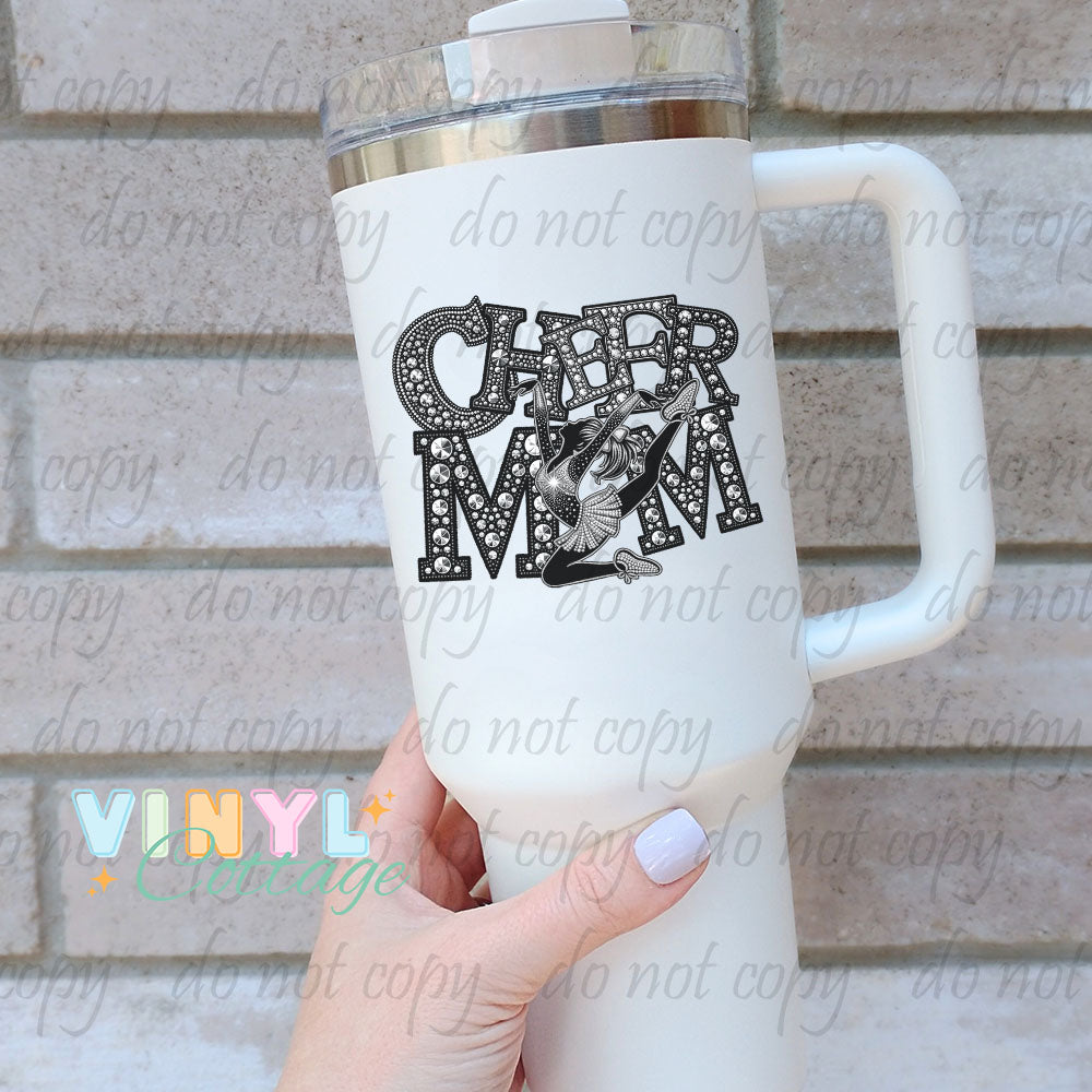 Rhinestone Sports Mom ~ UV DTF Transfers