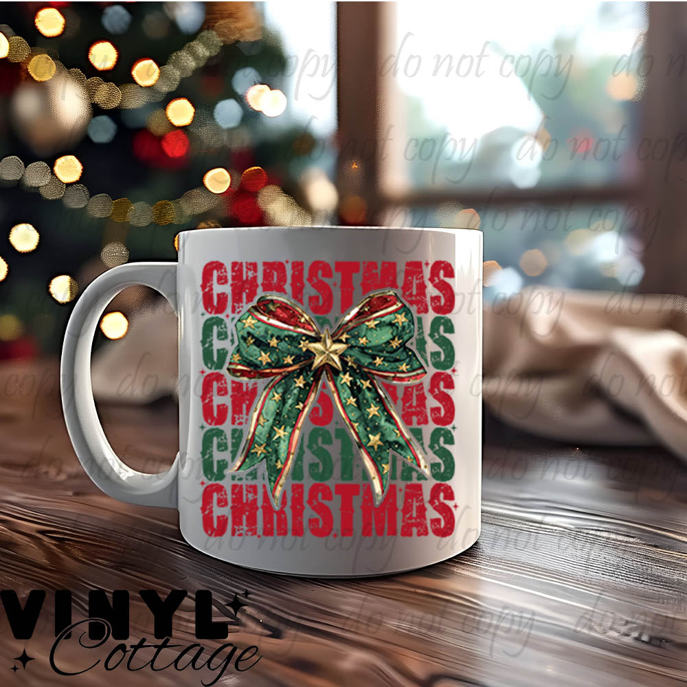 Christmas Coquette Traditional ~ UV DTF DECAL