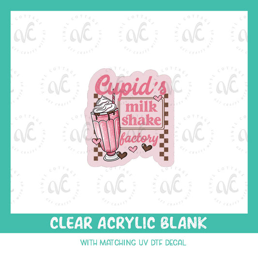 AD125 ~ Cupids Milkshake Factory ~ Acrylic + UV DTF Decal Set