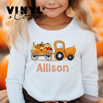 Fall Harvest Truck with Bow ~ DTF Transfer