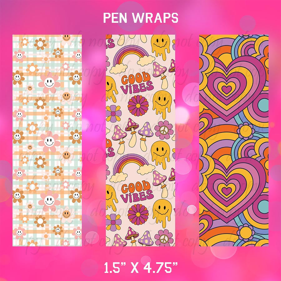 Pen Wraps ~ Retro