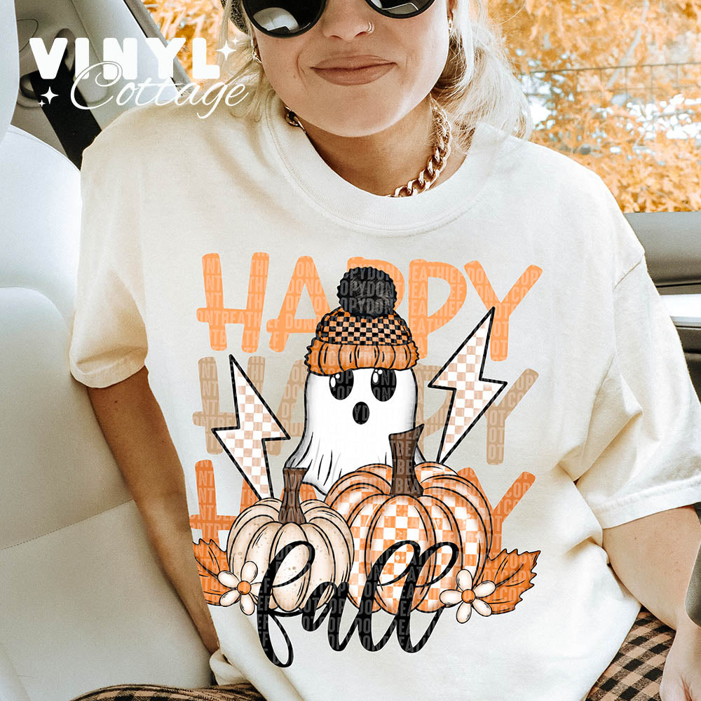 Happy Fall Ghostie ~ DTF Transfer