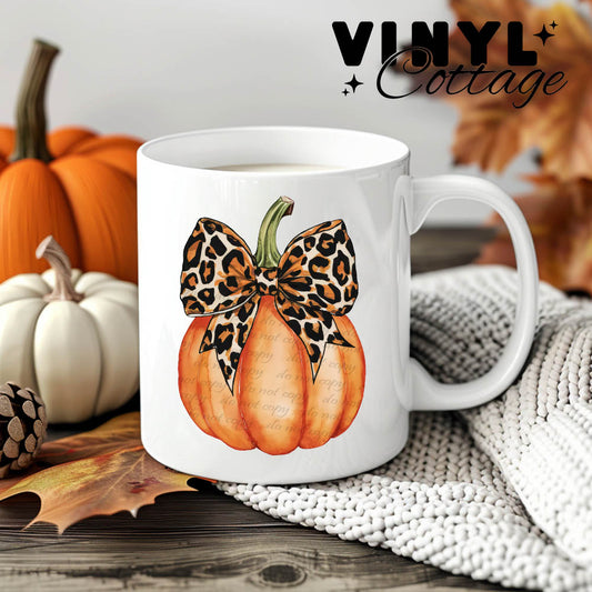 Leopard Coquette 2 Pumpkin ~ UV DTF DECAL