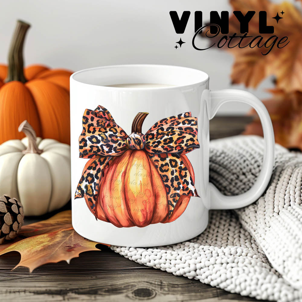 Leopard Coquette 3 Pumpkin ~ UV DTF DECAL