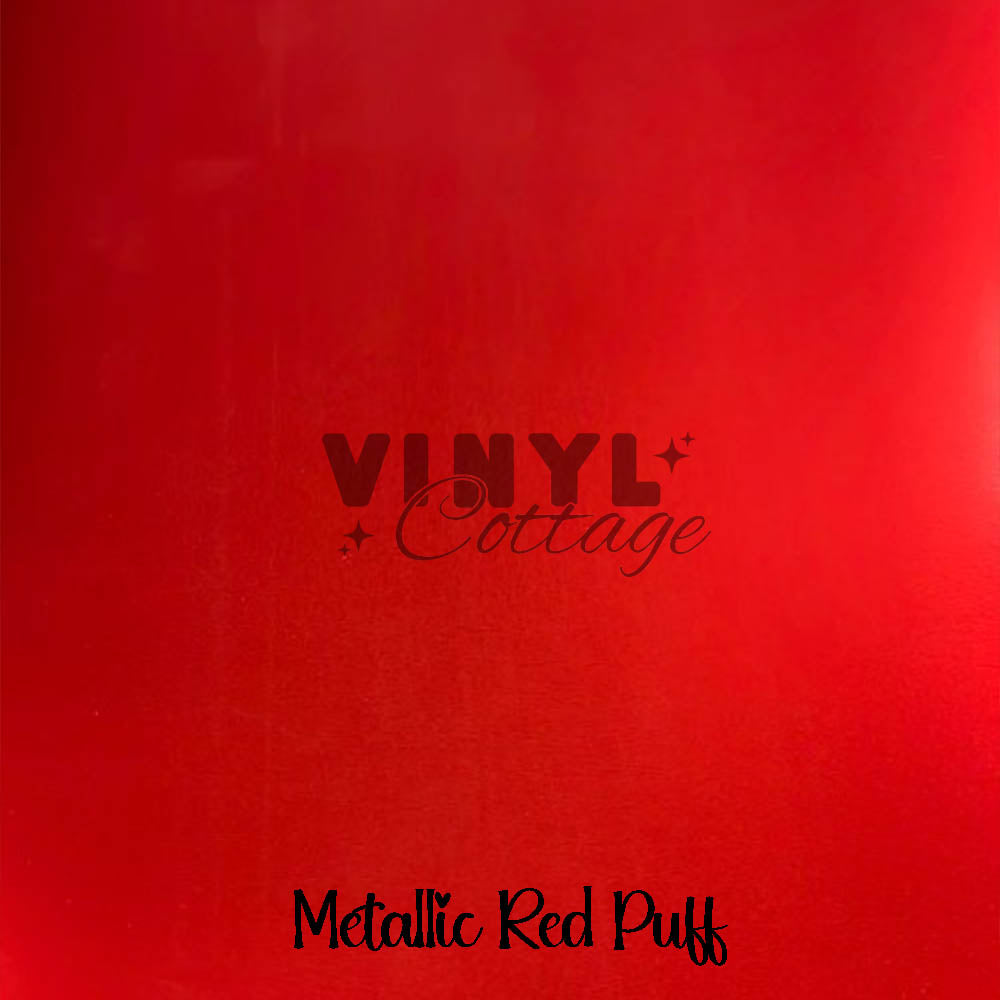 Red Metallic Puff HTV