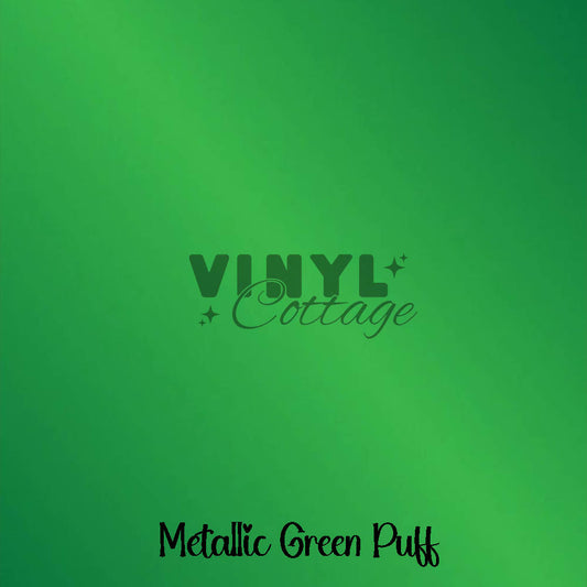 Green Metallic Puff HTV