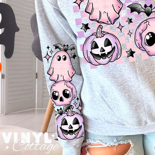 Pastel Spooks ~ SLEEVE DESIGN ~ DTF Transfer