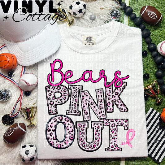 Pink Out ~ Bears ~ DTF Transfer