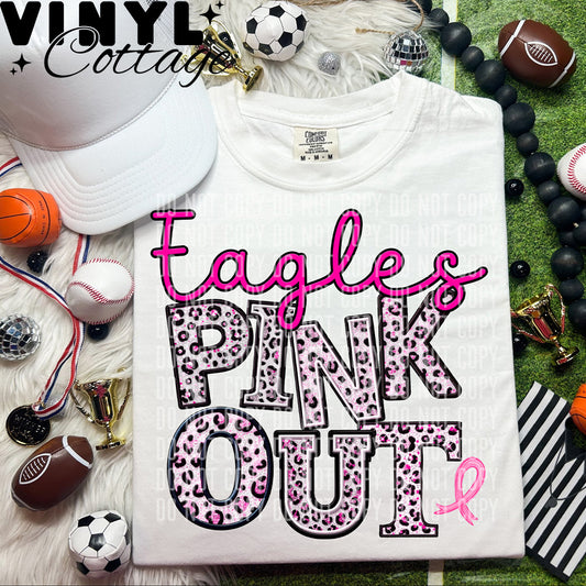 Pink Out ~ Eagles ~ DTF Transfer