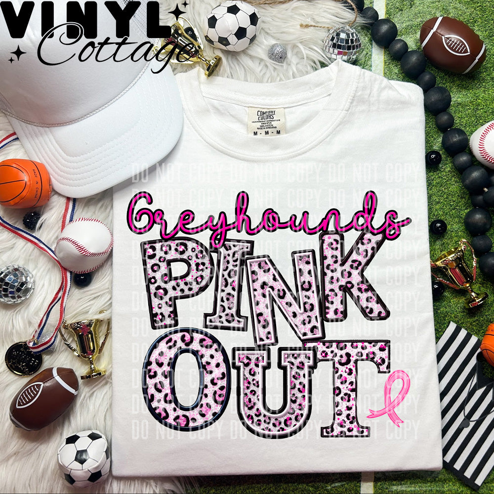 Pink Out ~ Greyhounds ~ DTF Transfer