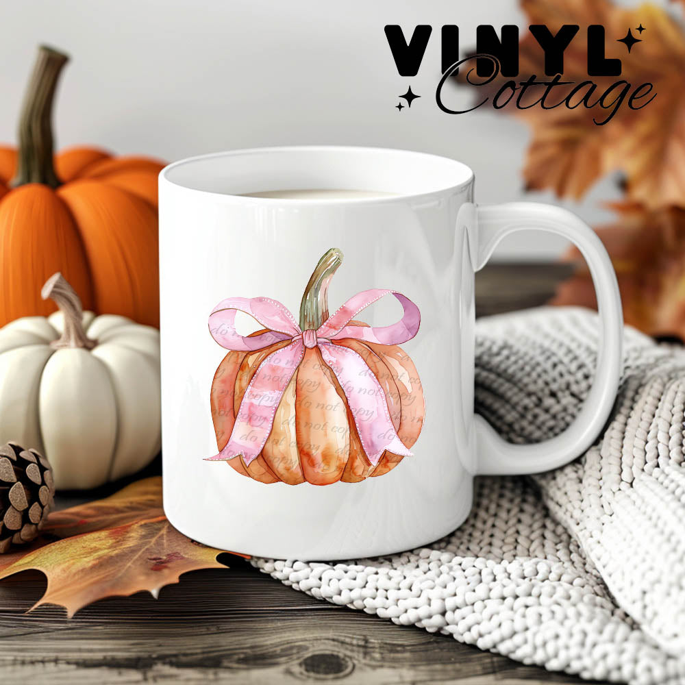 Pink Coquette Pumpkin ~ UV DTF DECAL