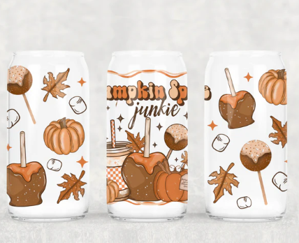 108UV ~  UV DTF Wrap ~ Pumpkin Spice Junkie