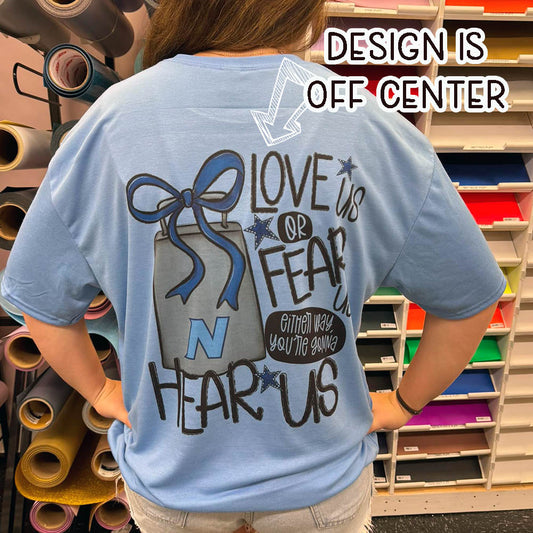 LOVE US OR FEAR US ~ CLEARANCE SHIRT ~ SIZE XL ~ $16