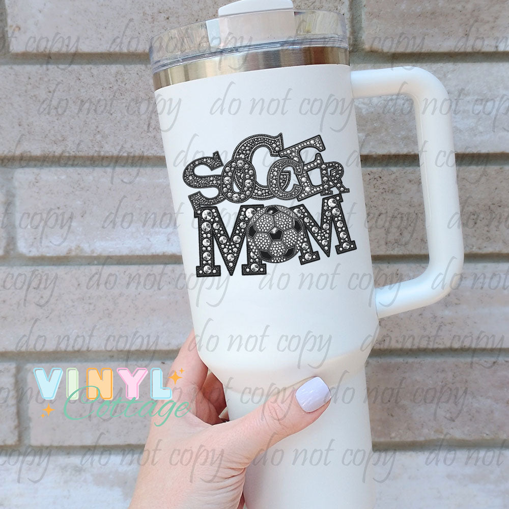 Rhinestone Sports Mom ~ UV DTF Transfers