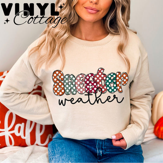 Sweater Weather Cursive ~ DTF Transfer