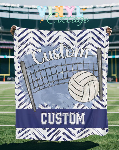 Volleyball Blanket ~ Navy