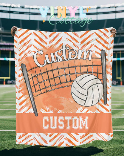 Volleyball Blanket ~ Orange